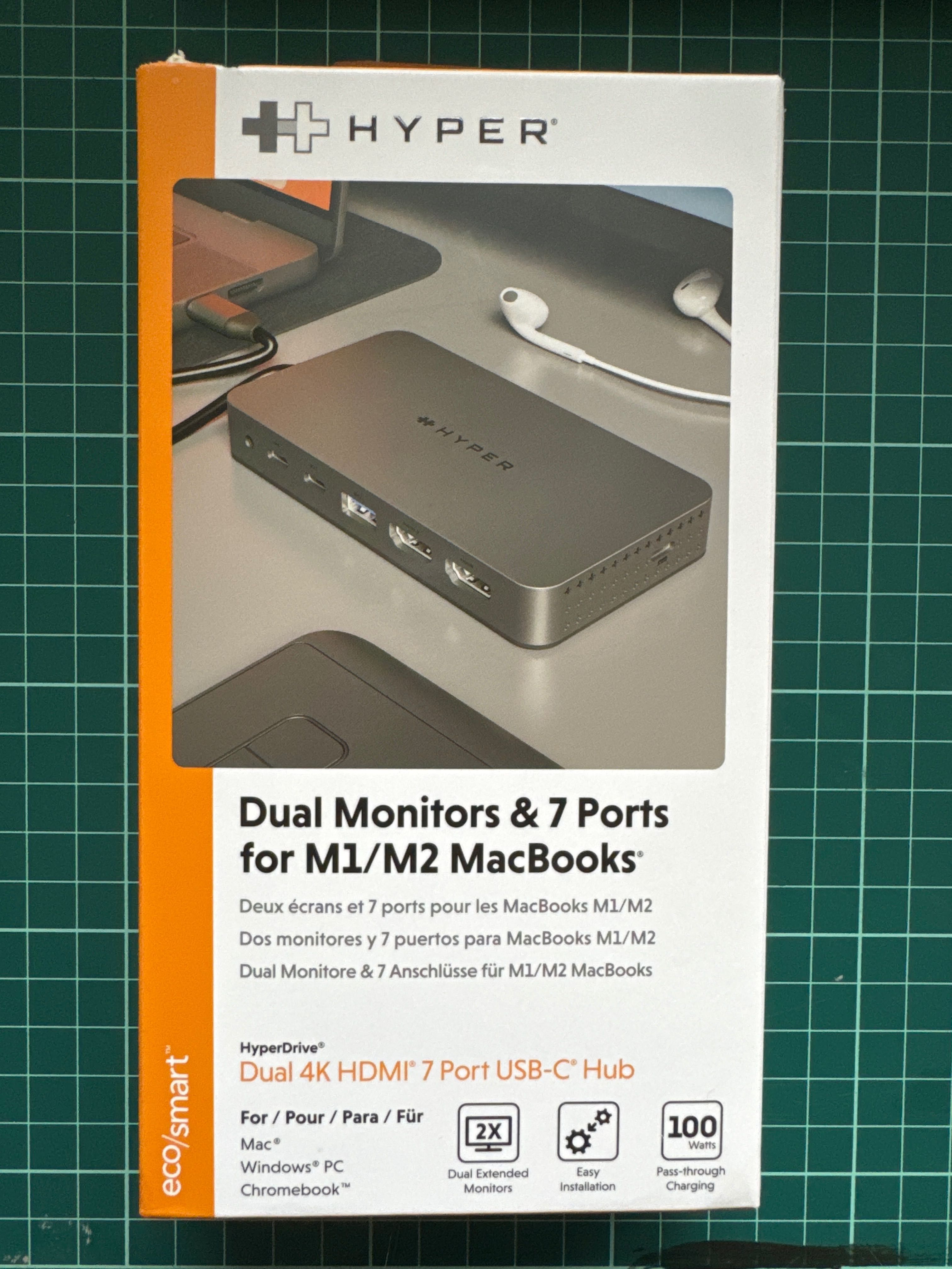 Dock para portátil USB-C de 7 entradas incluindo duas entradas 4K HDMI