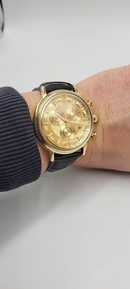 Złoty zegarek męski próba 750 18k