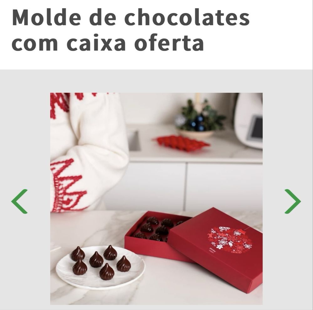 Forma de silicone NOVA para chocolates com caixa oferta