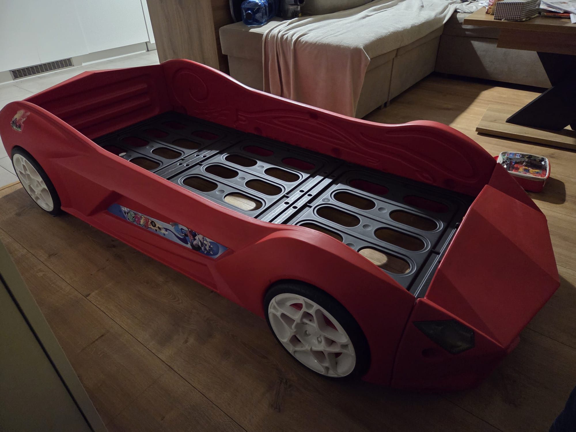 Łóżko dziecięce Lamborghini światła LED  samochód 160x70