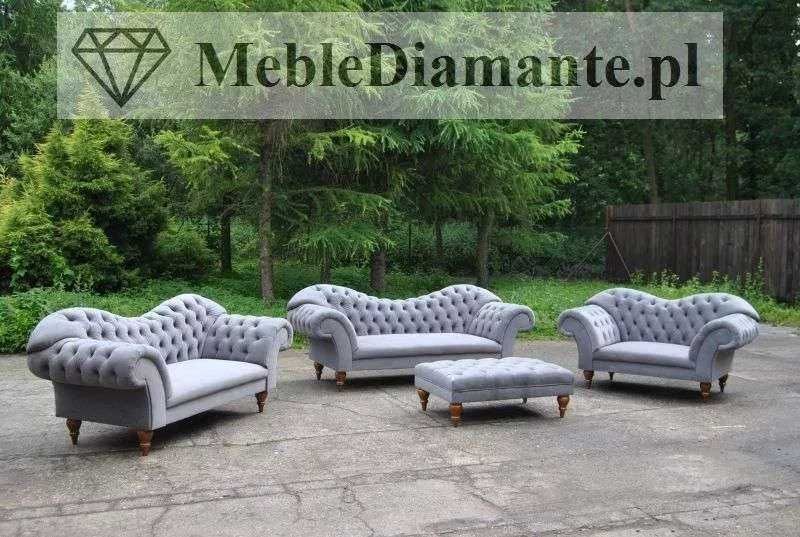 Pikowana Sofa Chesteriield Emporia 3 osobowa