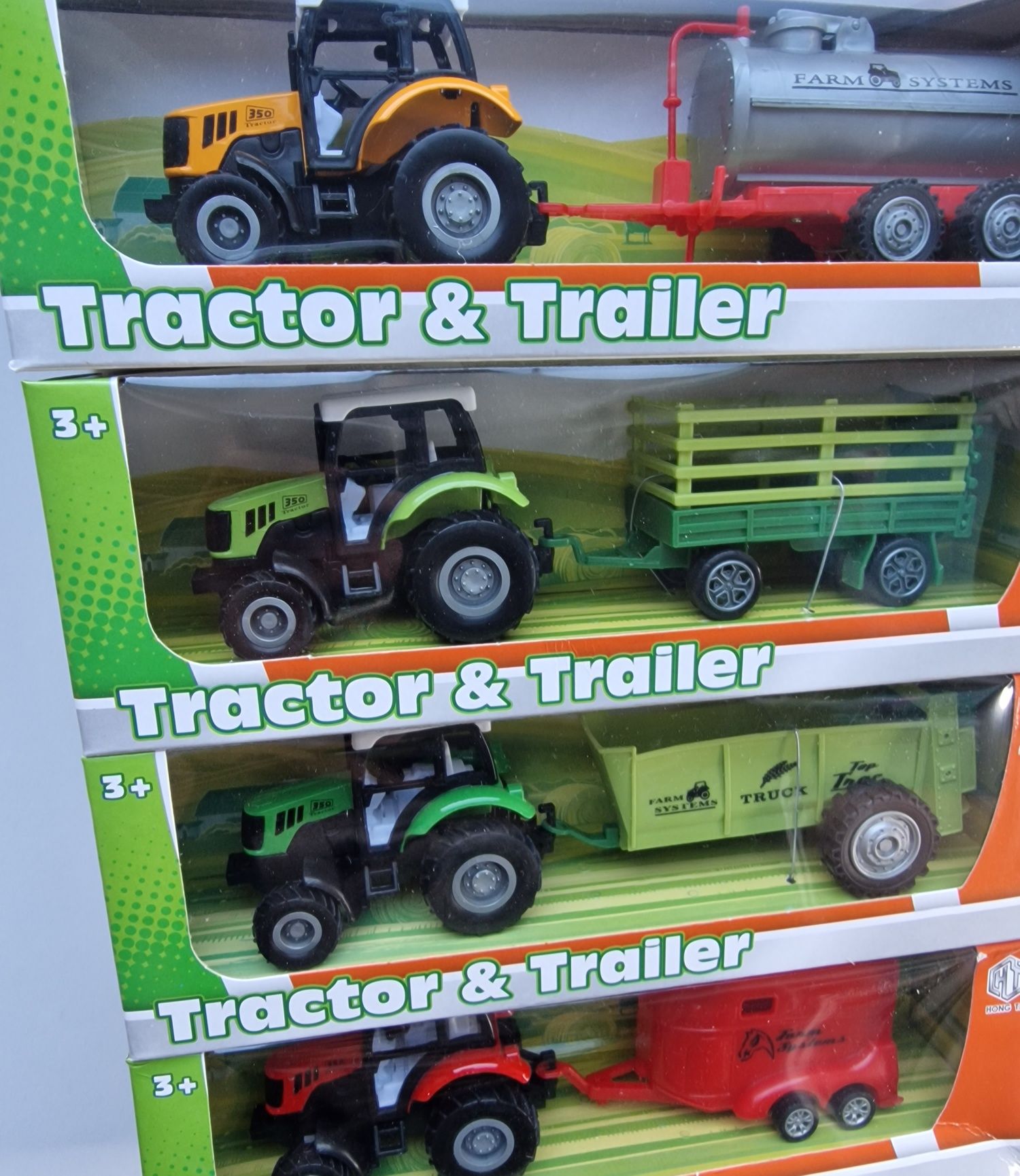 Ciagnik Traktor z przyczepą zestaw rolnik farmer