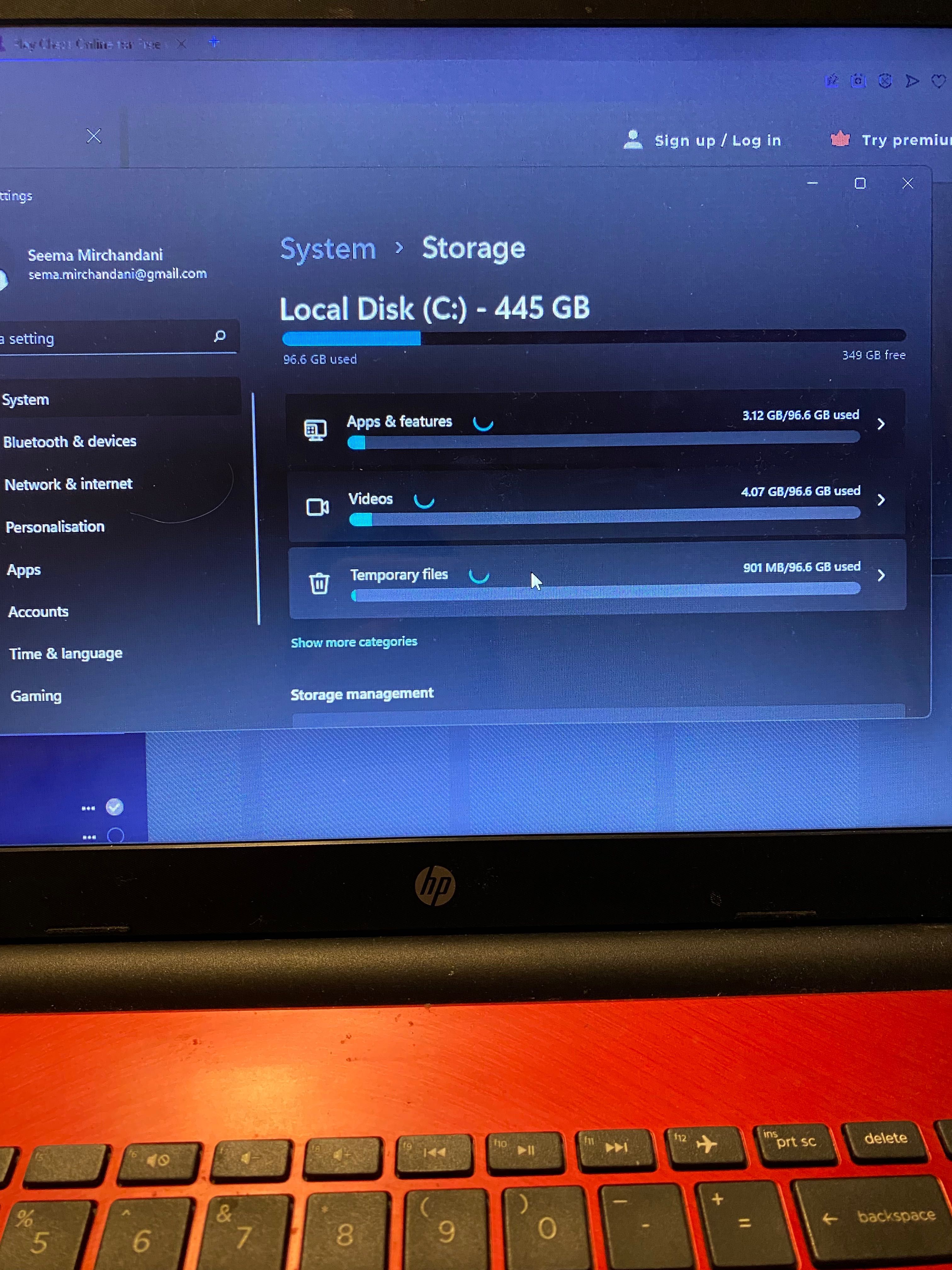 HP Laptop “15-bs134wm”