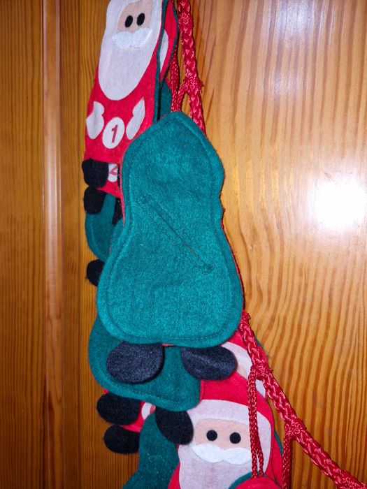 різдв'яний адвент календар чобіток мішок  новорічний декор