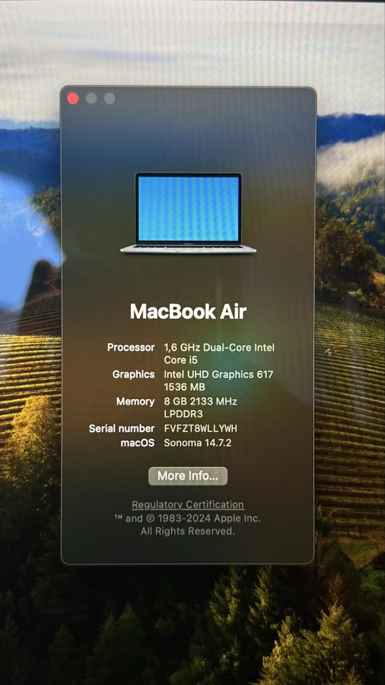 Laptop MacBook Air 13” 2019