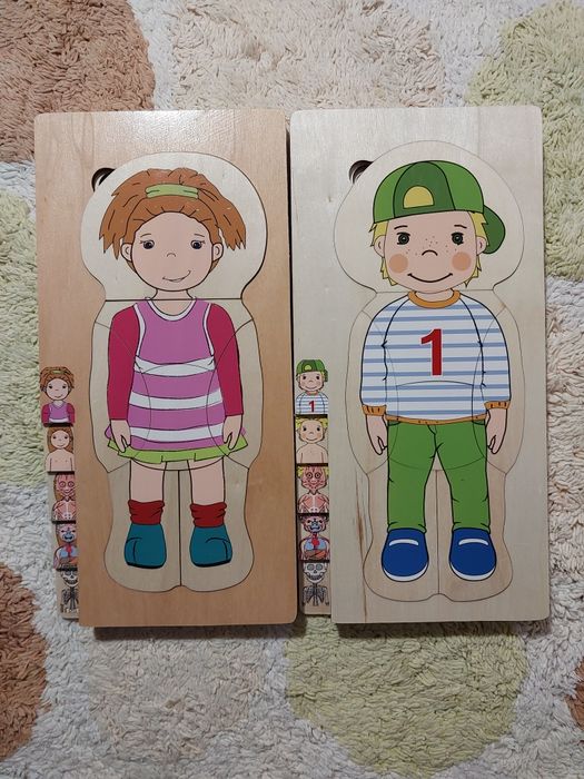 Drewniana układanka puzzle ciało człowieka