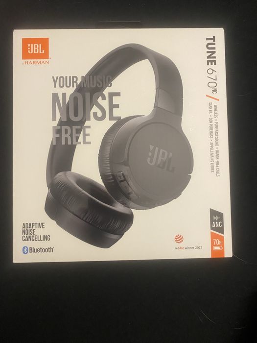 Nowe słuchawki JBL TUNE 670NC z paragonem do gwarancji