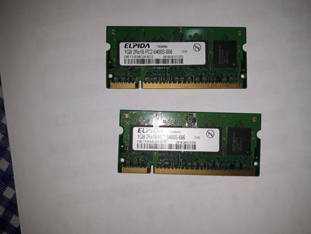 2x RAM Elpida 1Gb DDR2 6400S-666