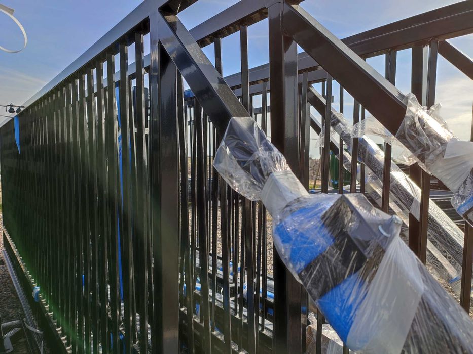 Brama przesuwna 150x400 profil pionowy ocynk ogniowy+ral