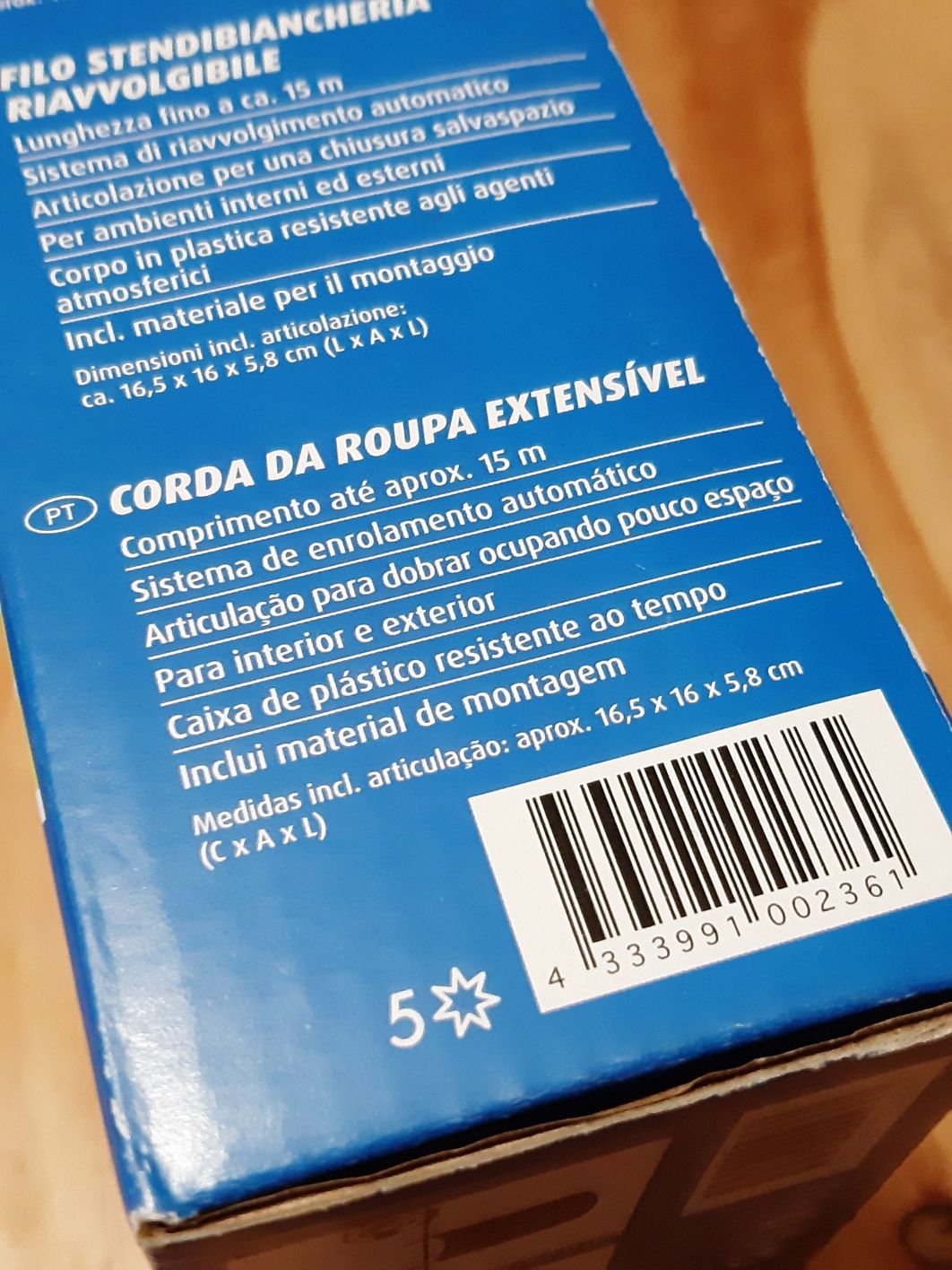 Estendal roupa extensivel ate 15 metros