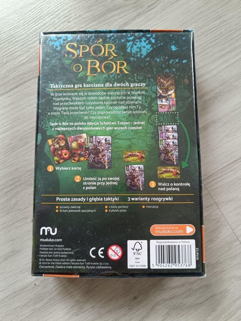 Spór o bór gra karciana Muduko
