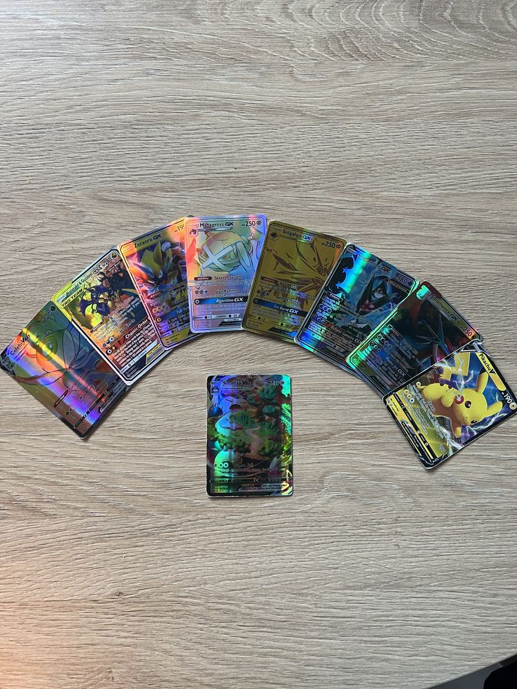 Karty Pokemon GX/VMAX/GX GOLD zestaw 9szt
