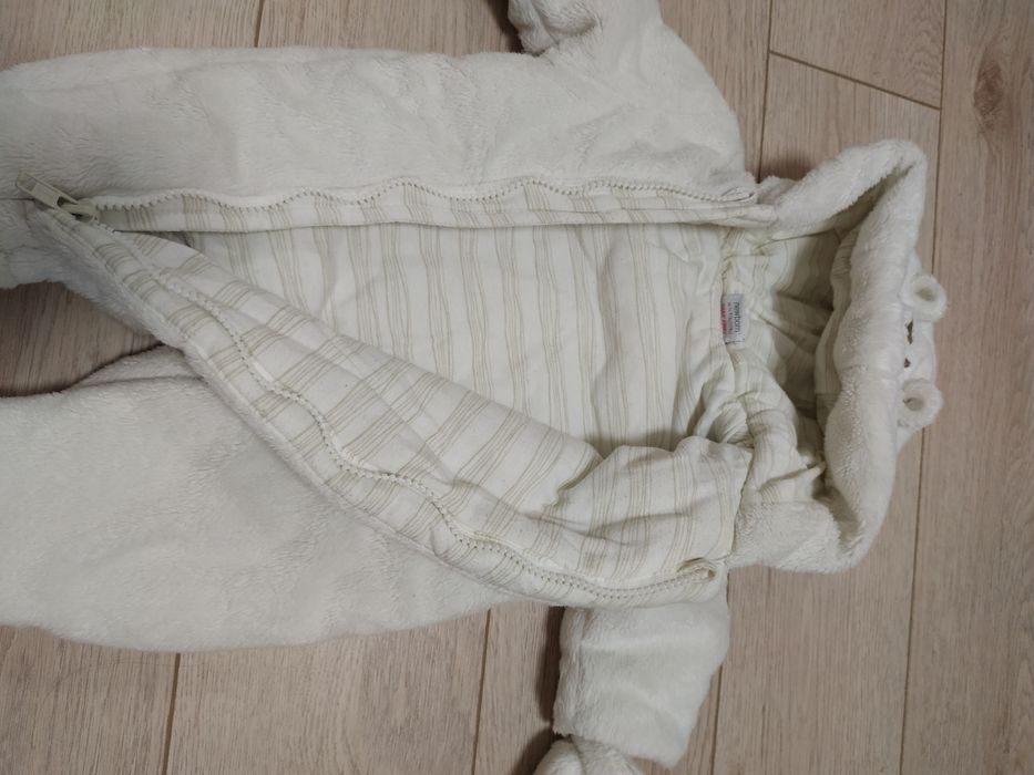 Комбинезон мишка белый пушистый