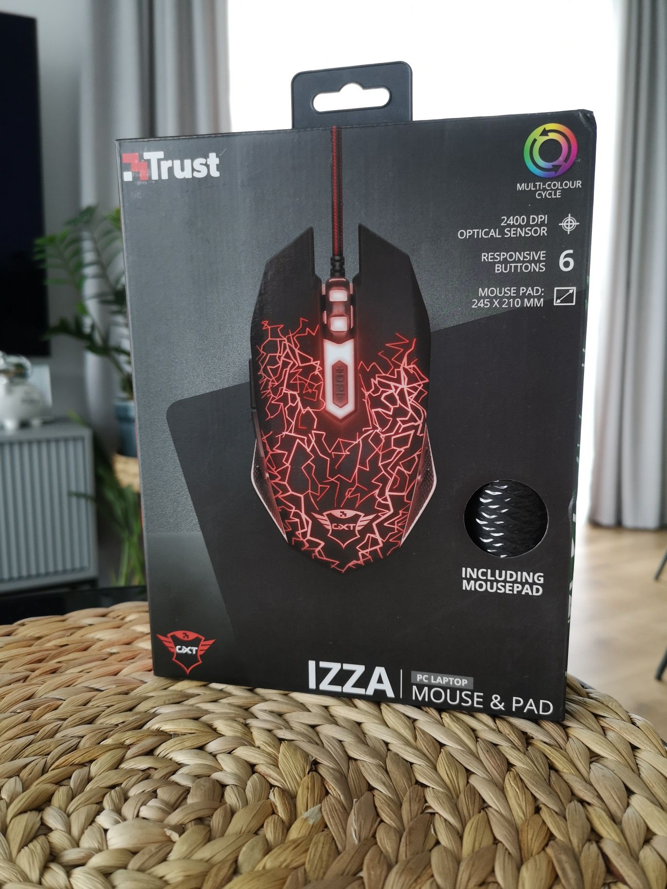 Myszka z podkładką Trust IZZA GXT 783