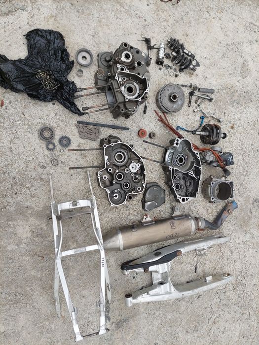 Husqvarna te 450 kartery skrzynia sprzęgło gaźnik wał wydech silnik