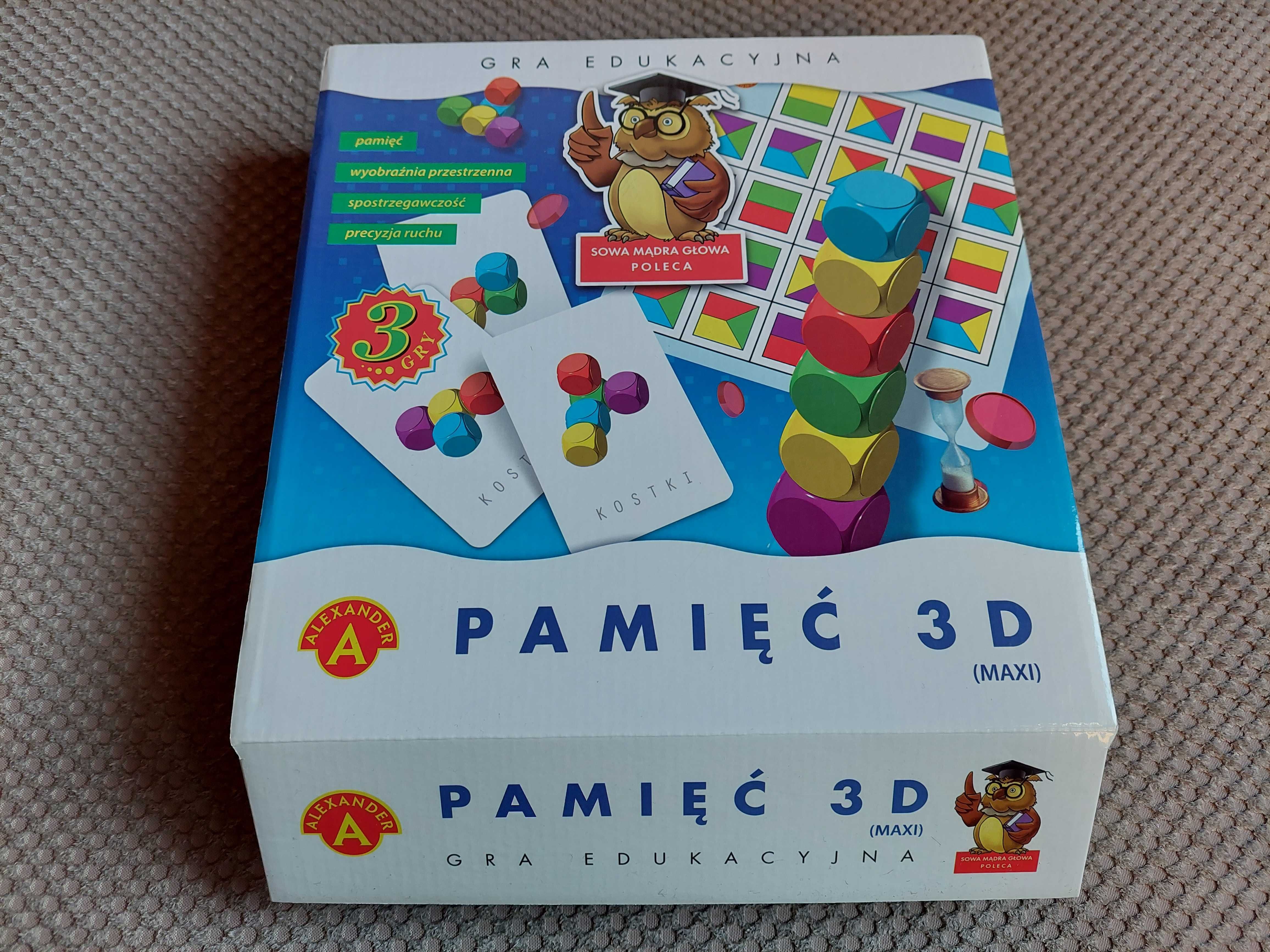 3 gry edukacyjne "Pamięć 3D (maxi)"