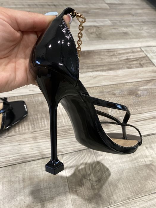 Босоножки черные лаковые в палец El Coleccion 39 р. 25 см стелька