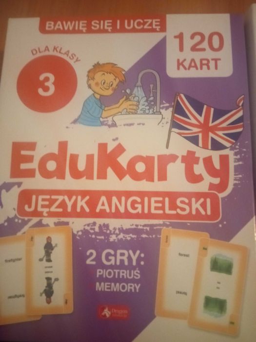 karty do nauki angielskiego i mnożenia