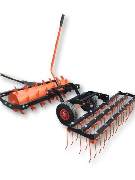 Walec Traktorka Aerator Wertykulator+ Broną Sprężynowa  120 cm