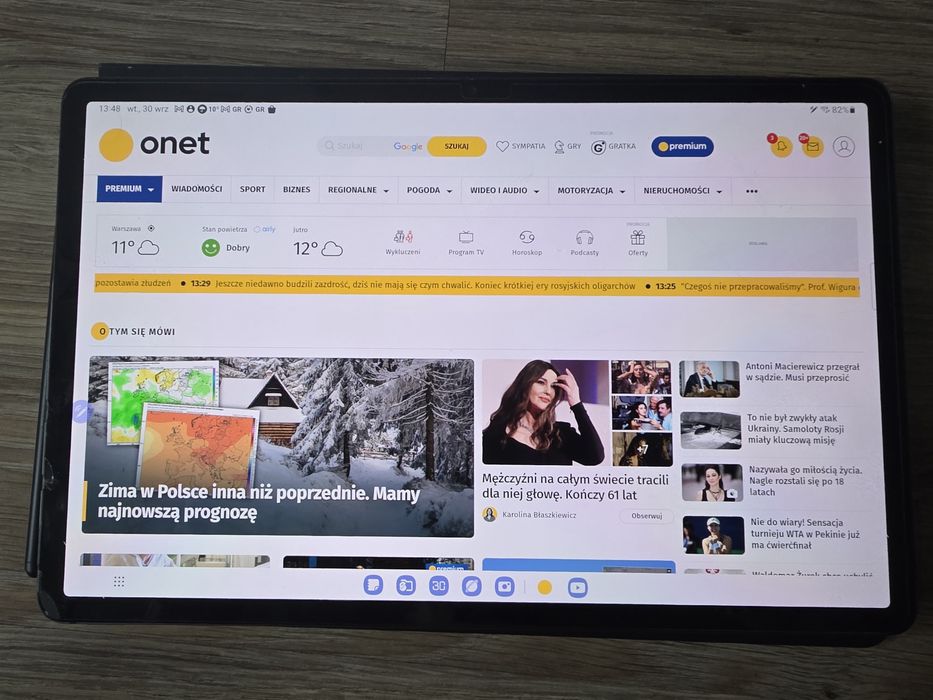 Tablet Samsung Tab S7+ klawiatura, rysik