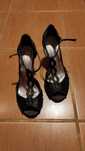 Eleganckie satynowe buty na obcasie rozmiar 37