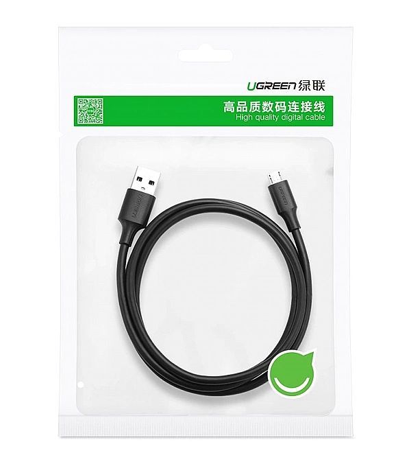 Ugreen kabel przewód Usb - micro Usb 2,4 A 480 Mbps 1,5 m czarny (us28