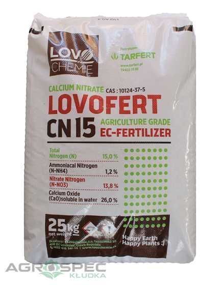 Saletra wapniowa 25kg N 15% Ca 25% Lovofert Calcium rozpuszcz. saletra