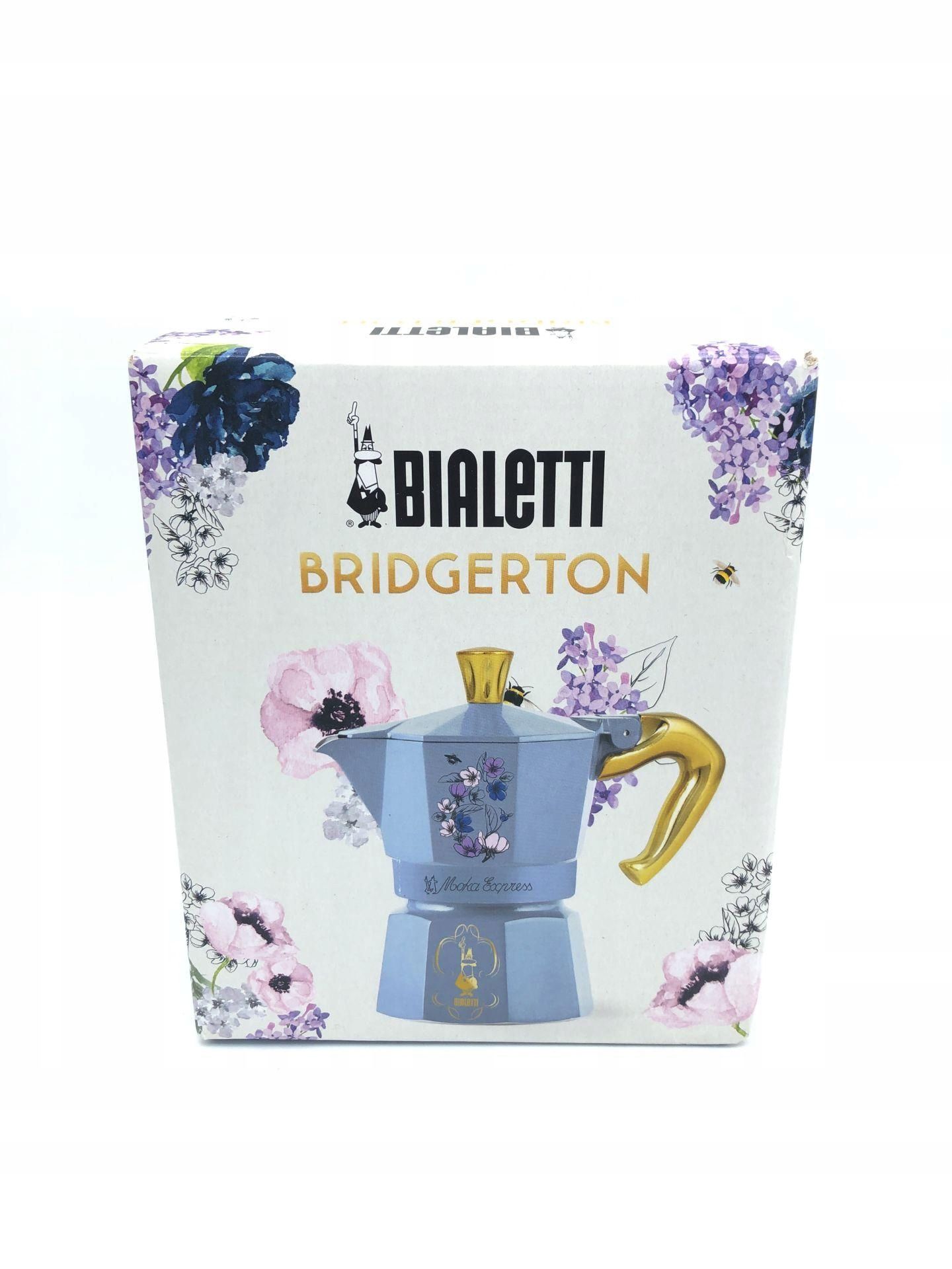 Bialetti Moka Express Bridgerton 3 filiżanki styl Regency i złote