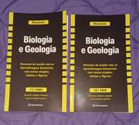 Dois livros de resumos de biologia e geologia