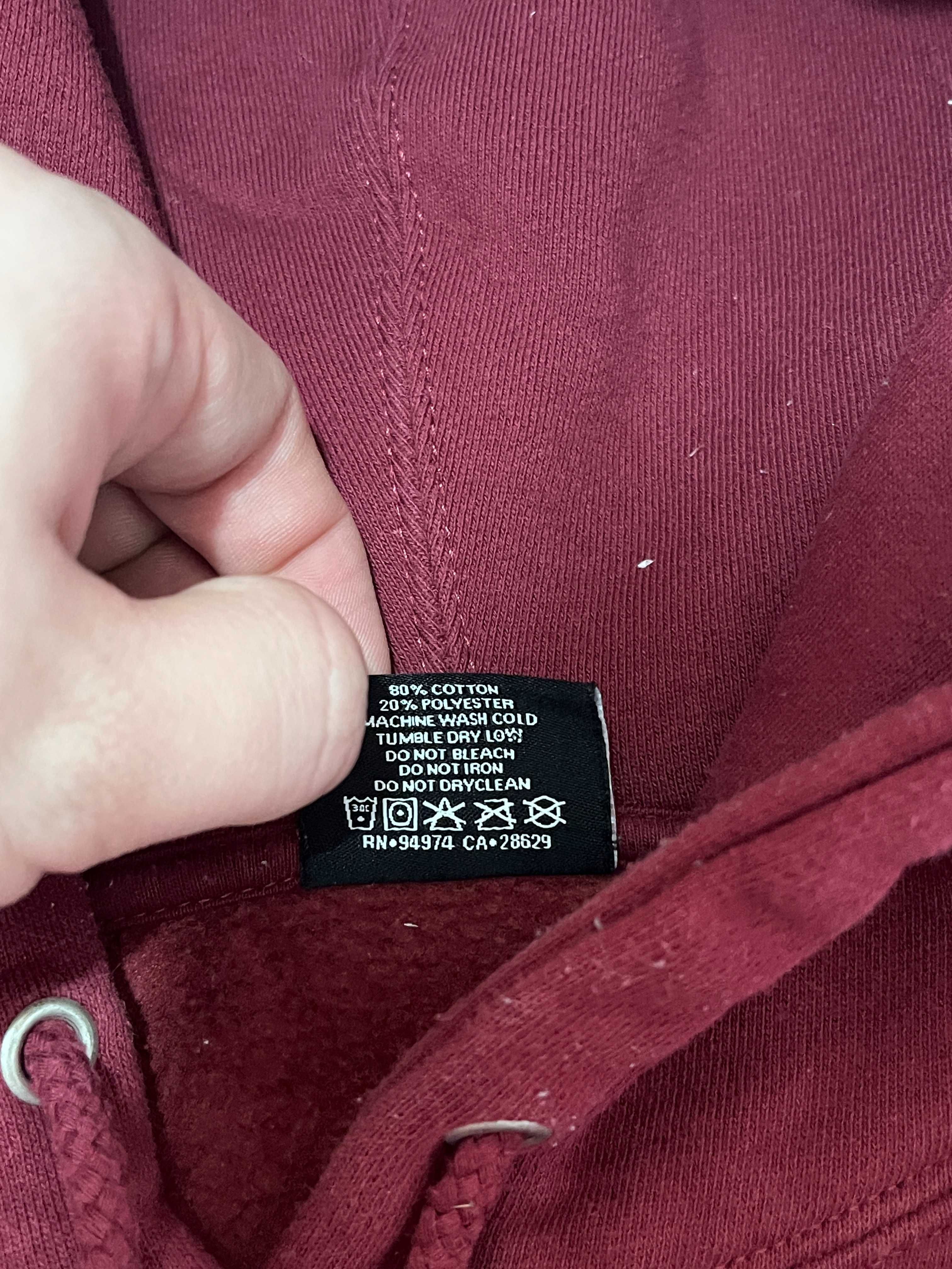 Bordowa bluza z kapturem Stussy / hoodie