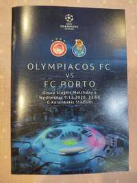 Programa de jogo Olympiacos FC Porto Champions league 2020/21