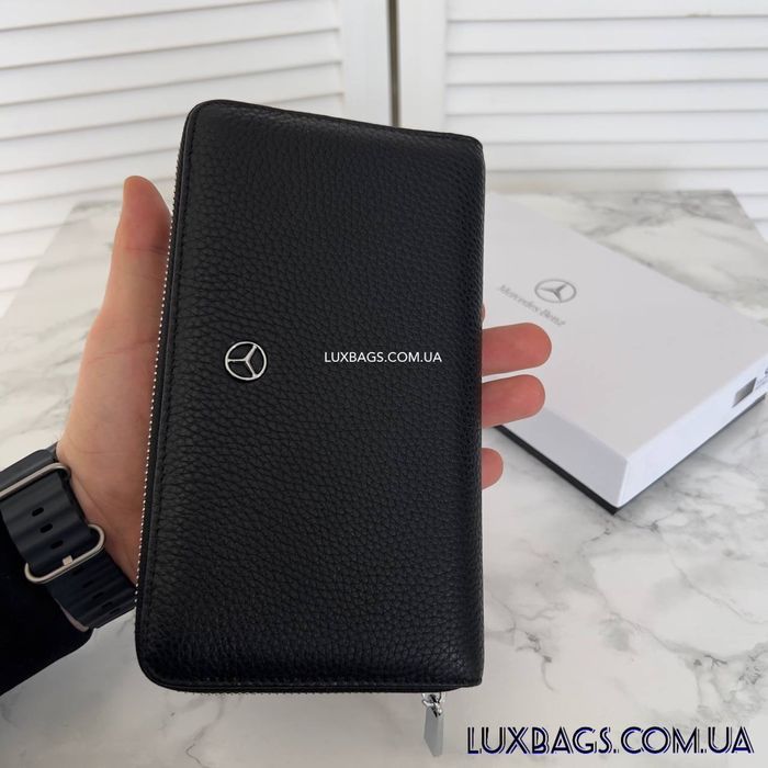 Мужской кожаный кошелек Mercedes Шкіряний гаманець