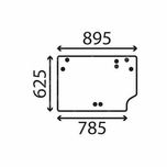 szyba tylna Manitou MLT 1035, 634, 731, 735, 741, 940 MT 732, ACX268