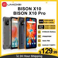 Противоударный UMIDIGI Bison X10/Смартфон 4/64gb NFC IP68 6150mah