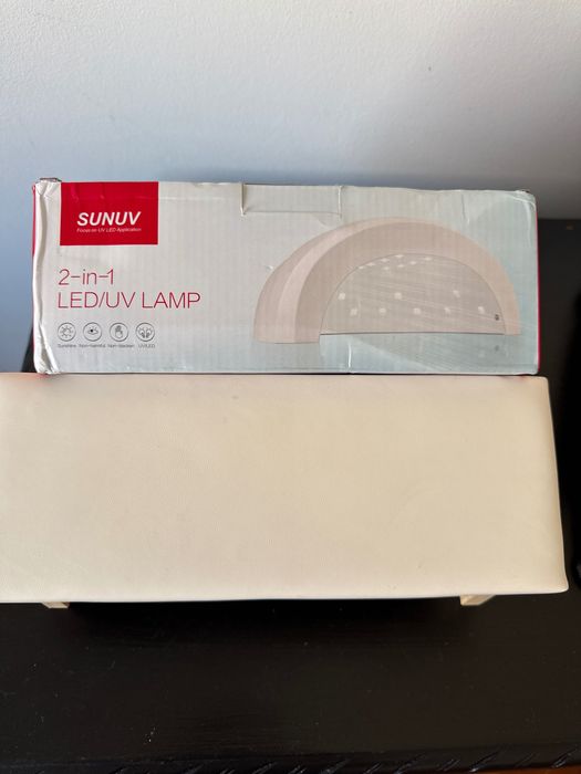 Sunuv 2 em 1 Lâmpada de Led para Unhas, brinde apoio para as mãos