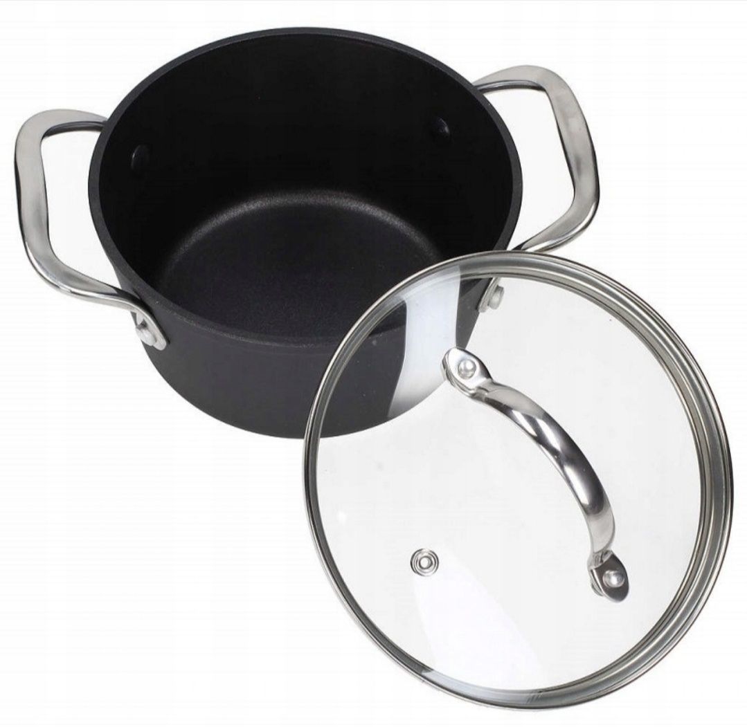 2x Garnek z pokrywką Ambition Magnat 16cm 1,5l indukcja nowy