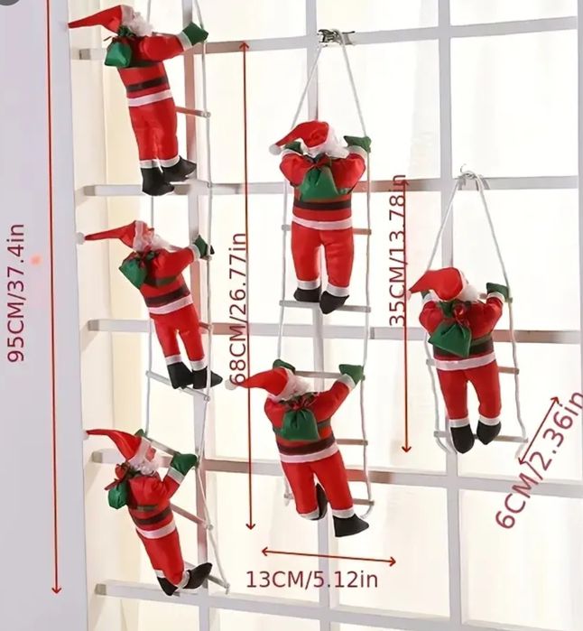 Діди Морози на сходах,прикраса для діток