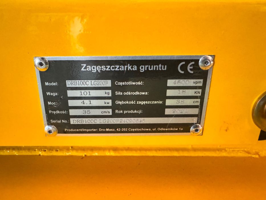 Zagęszczarka, ubijarka DROMASZ DRB100C 101 kg