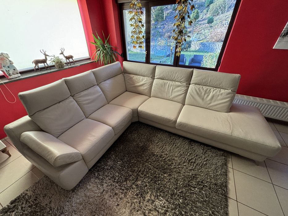 Duży narożnik 290/230 Musterring skóra naturalna