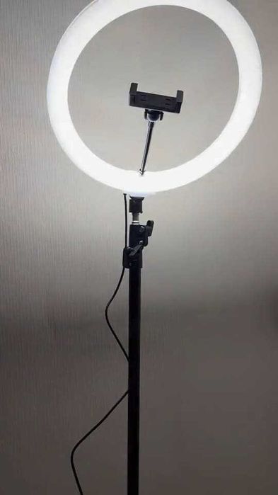 Лампа RGB 36см кільцева БУ LED тримач штатив телефону