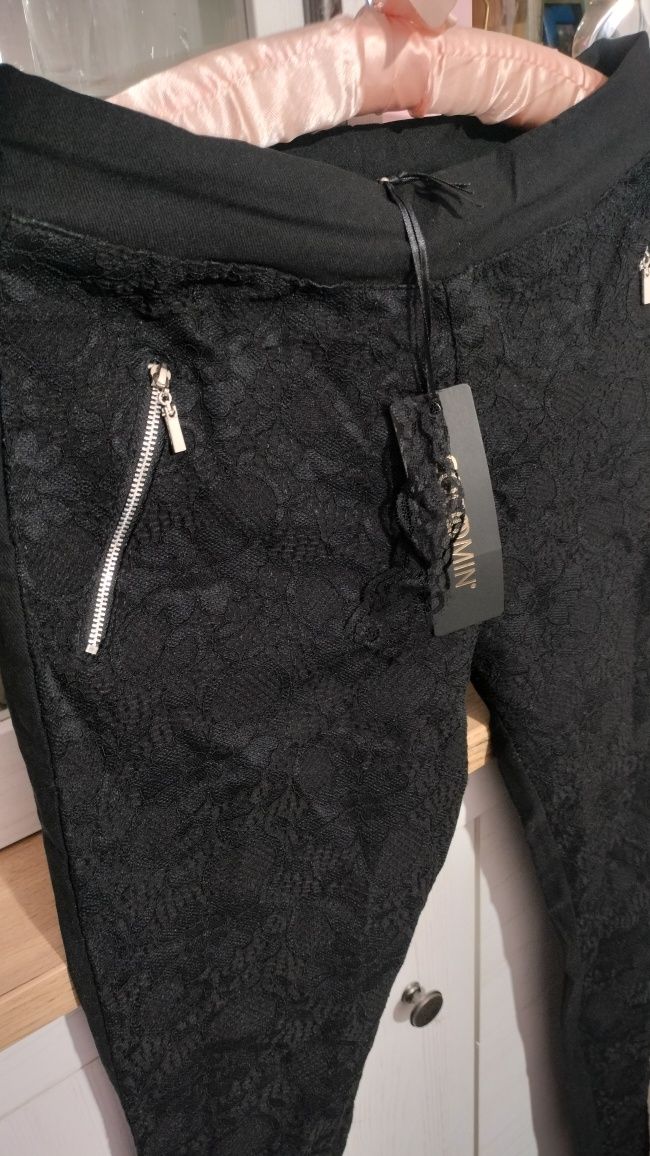 Nowe czarne damskie spodnie Xl