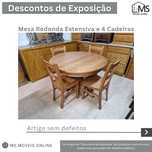Conjunto mesa extensiva e 4 Cadeiras - NOVOS com desconto