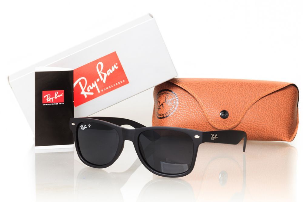 Сонцезахисні окуляри Ray Ban Wayfarer 2140-901SB Polarized + чохол