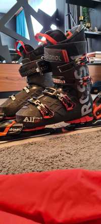 narty ATOMIC, buty ROSSIGNOL i kask UVEX