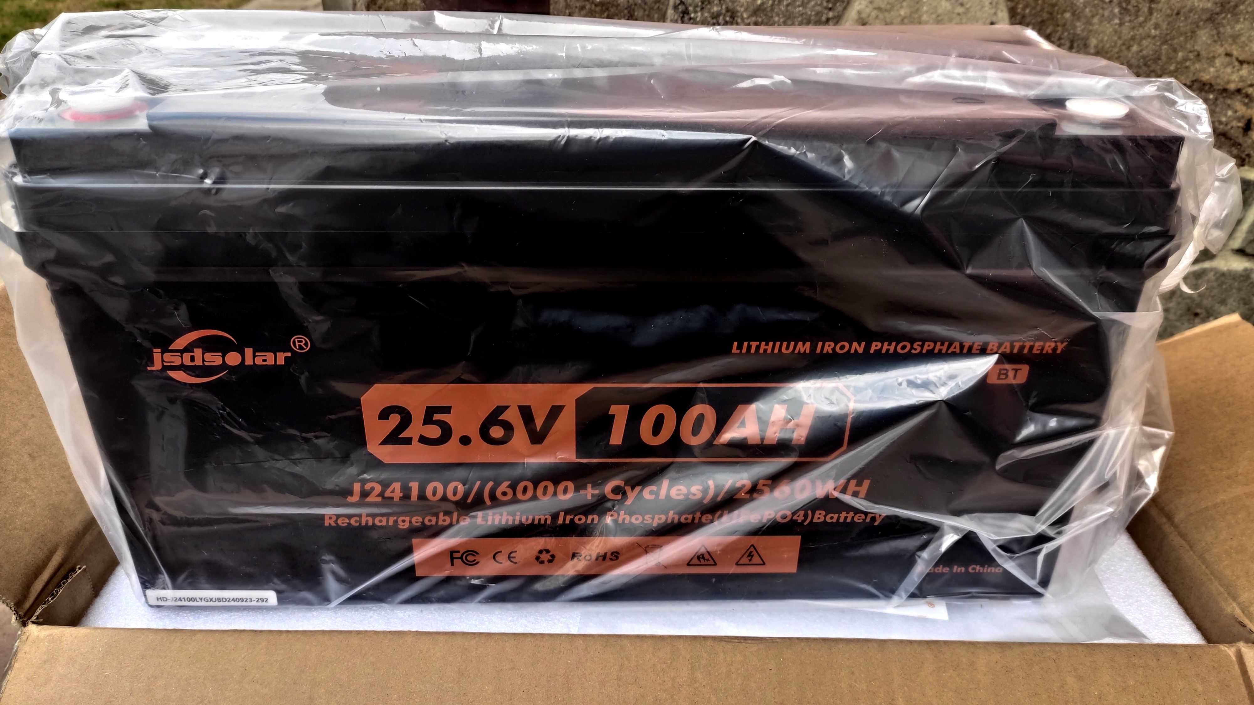 акумулятор Jsdsolar 24v 100 ah. LiFePO4, клас A. Літій-залізо-фосфатни