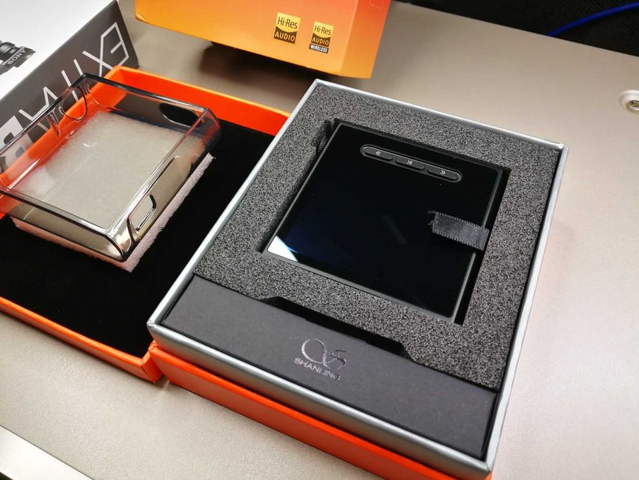 Shanling M1 S Preto + Sony MDR-XB75AP + capa silicone