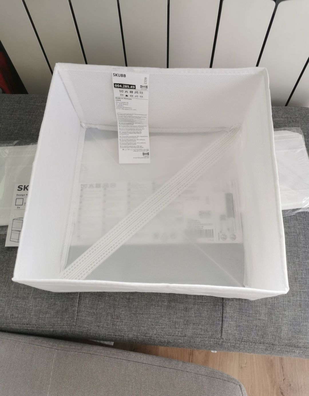 IKEA Skubb 2 duże, białe pojemniki NOWE