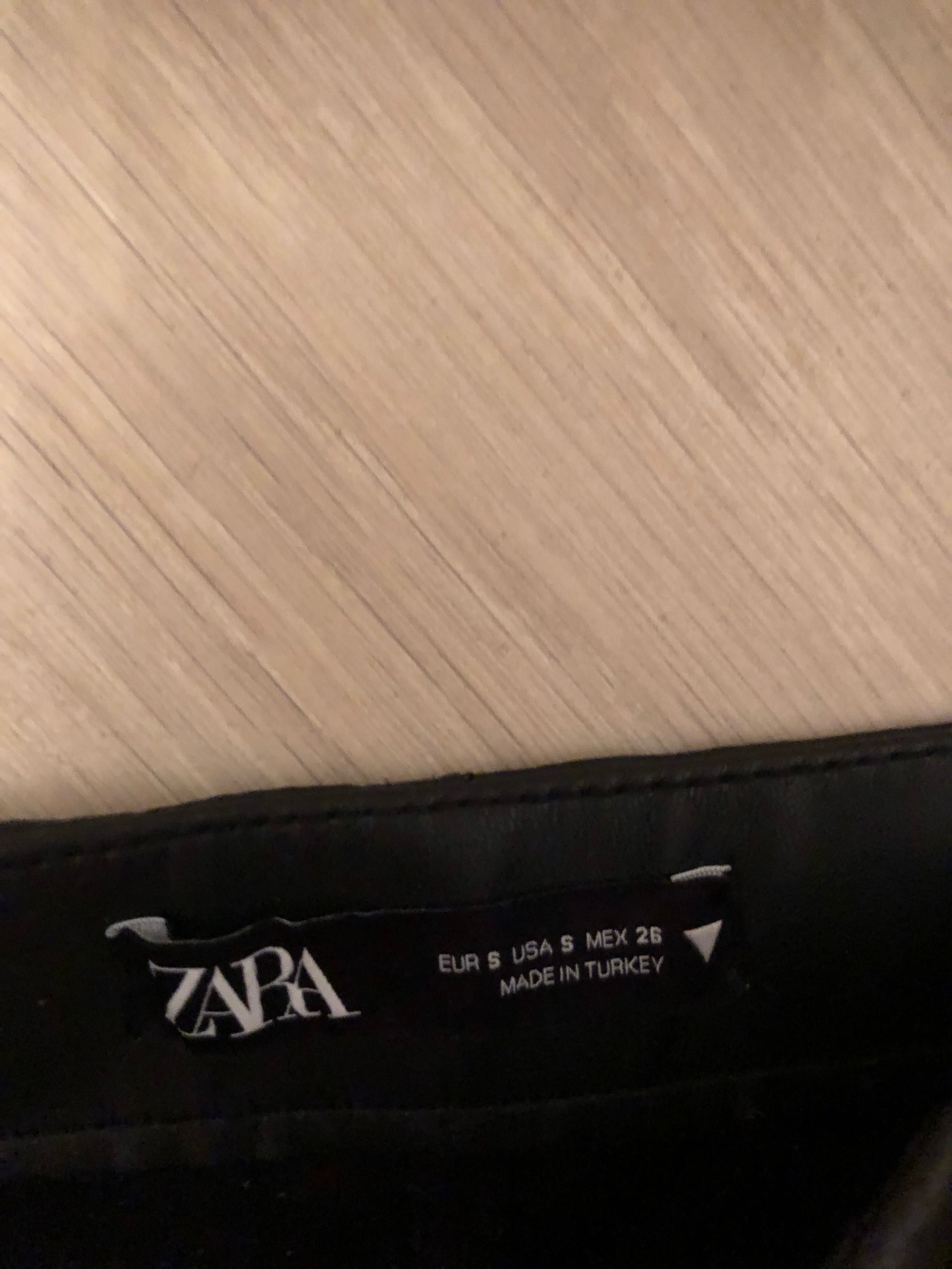 Юбка Zara кожаная