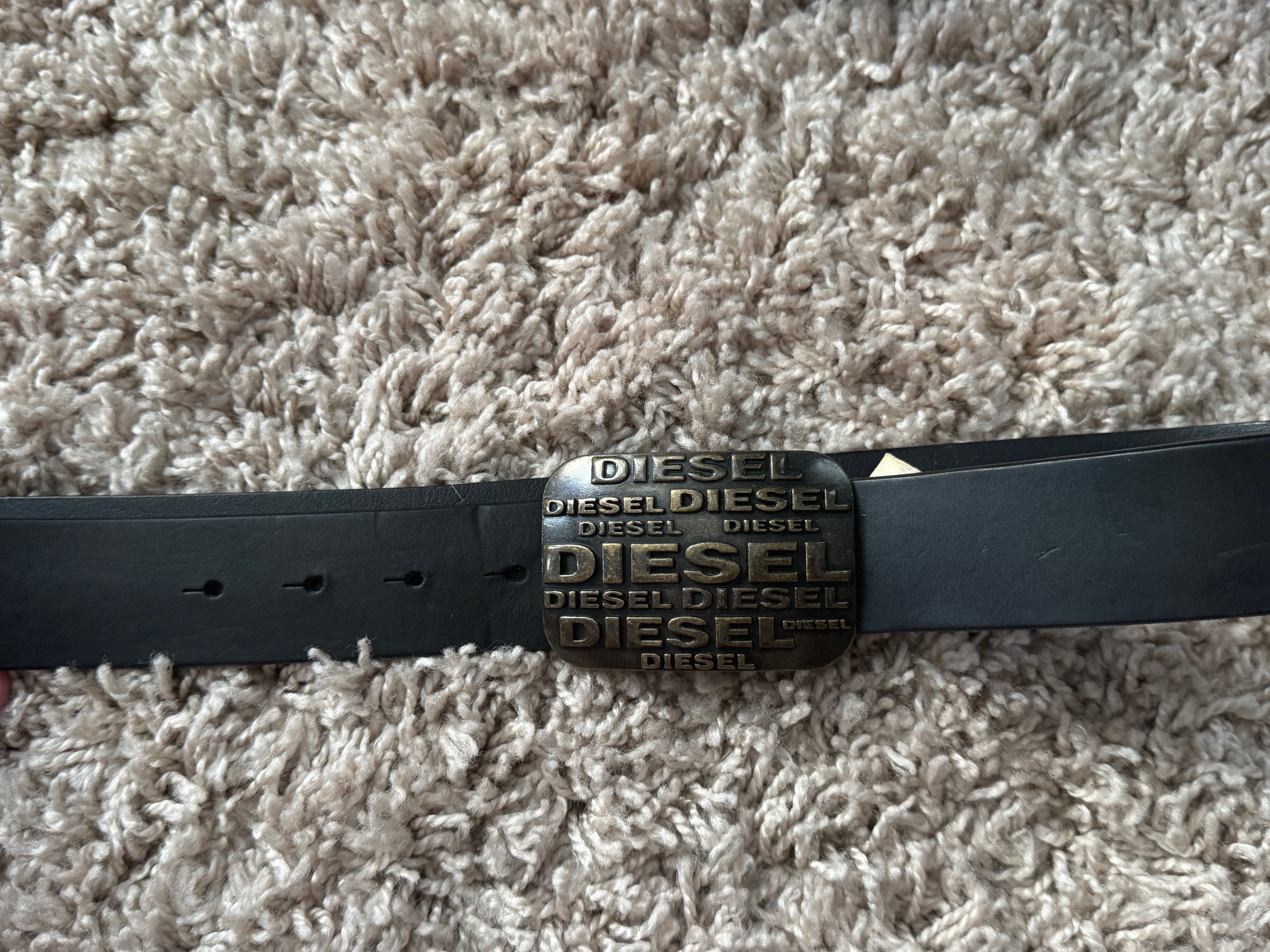 Оригінальний вінтажний шкіряний ремінь diesel made in italy