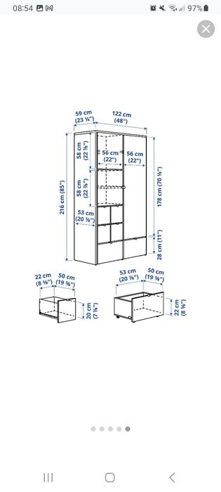 Roupeiro Ikea como novo!